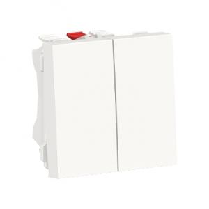 Unica double va-et-vient 10A connexion rapide 2 mod Blanc méca seul SCHNEIDER NU321318F 2