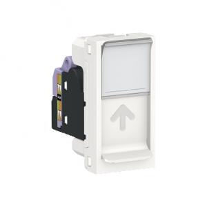 Unica prise RJ45 simple cat 6 STP 1 mod Blanc méca seul SCHNEIDER NU341618 2