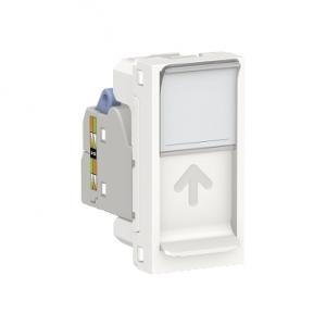 Unica prise RJ45 simple cat 6 FTP 1 mod Blanc méca seul SCHNEIDER NU344718 2