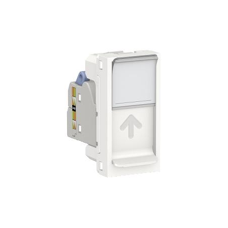 Unica prise RJ45 simple cat 6 FTP 1 mod Blanc méca seul SCHNEIDER NU344718