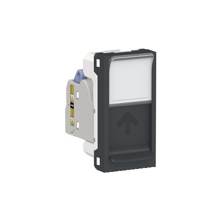 Unica prise RJ45 simple cat 6 FTP 1 mod Anthracite méca seul SCHNEIDER NU344754