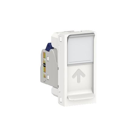 Unica prise RJ45 simple cat 6A FTP 1 mod Blanc méca seul SCHNEIDER NU344818
