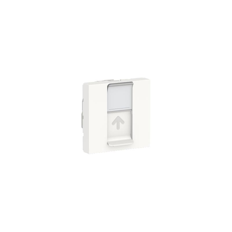 Unica prise RJ45 simple cat 6A FTP 2 mod Blanc méca seul SCHNEIDER NU344918