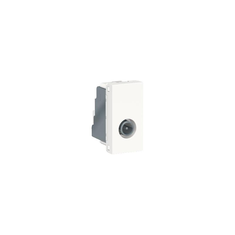 Unica prise télévision TV mâle individuel 1 mod Blanc anti méca seul SCHNEIDER NU346120