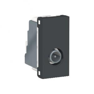 Unica prise télévision TV mâle individuel 1 mod Anthracite méca seul SCHNEIDER NU346154 2