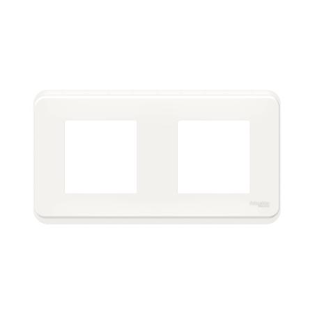 Unica Pro plaque de finition Blanc 2 postes SCHNEIDER NU400418