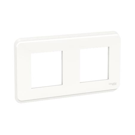 Unica Pro plaque de finition Blanc antimicrobien 2 postes SCHNEIDER NU400420