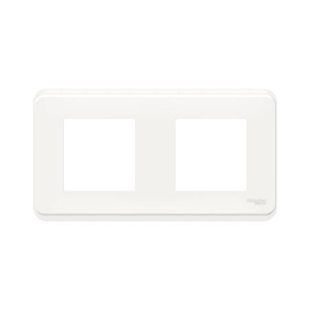 Unica Pro plaque de finition Blanc antimicrobien 2 postes SCHNEIDER NU400420