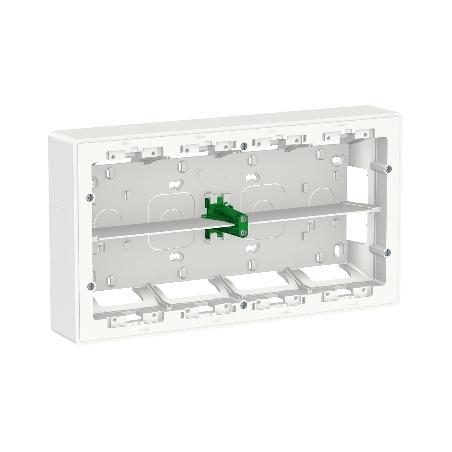 Unica boîte de concentration saillie 2 rang de 10 mod Blanc anti à compl SCHNEIDER NU821020