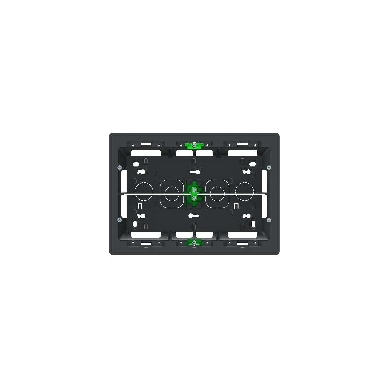 Unica boîte de concentration saillie 2 rang de 8 mod Anthracite à compl SCHNEIDER NU821854