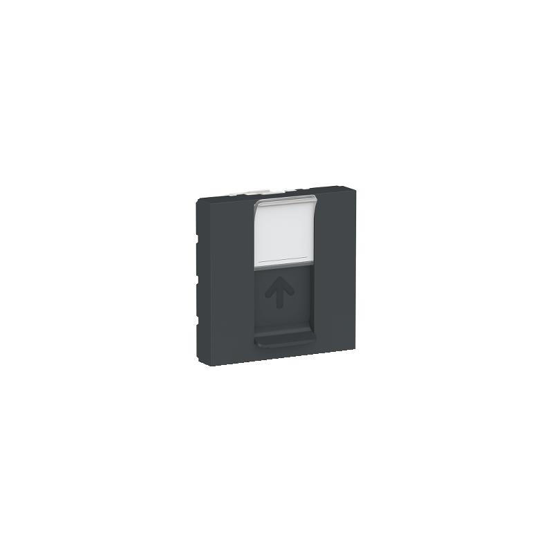 Unica prise pour 1 RJ45 S-One 2 mod Anthracite méca seul SCHNEIDER NU941154