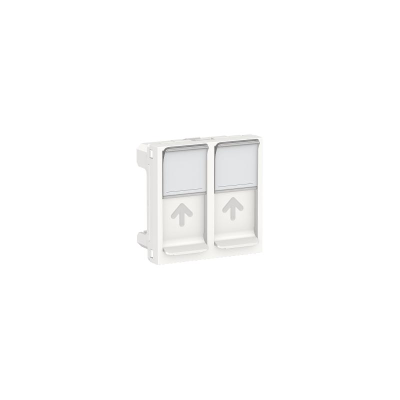 Unica prise pour 2 RJ45 S-One 2 mod Blanc méca seul SCHNEIDER NU942018