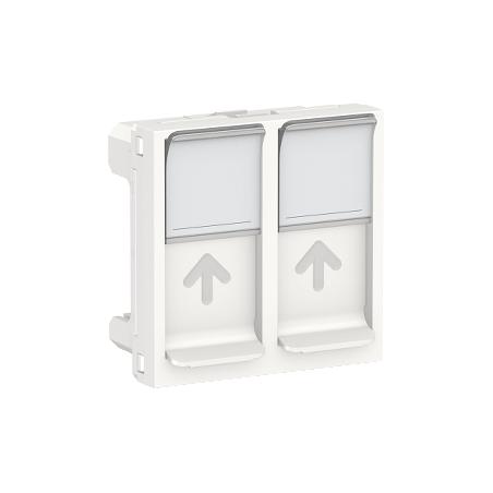Unica prise pour 2 RJ45 S-One 2 mod Blanc antimicrobien méca seul SCHNEIDER NU942020