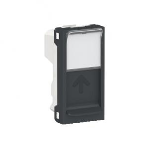 Unica prise pour 1 RJ45 Keystone/Systimax 1 mod Anthracite méca seul SCHNEIDER NU946054 2