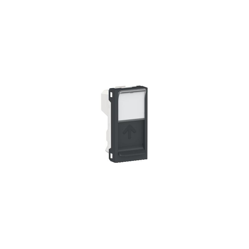 Unica prise pour 1 RJ45 Keystone/Systimax 1 mod Anthracite méca seul SCHNEIDER NU946054