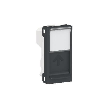 Unica prise pour 1 RJ45 Keystone/Systimax 1 mod Anthracite méca seul SCHNEIDER NU946054