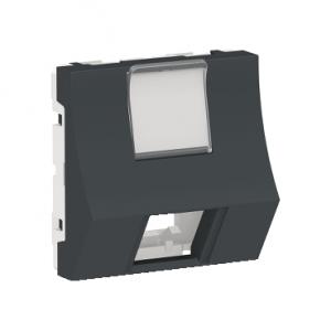 Unica prise pour 1 RJ45 Keystone/Systimax 2 mod incliné Anthra méca seul SCHNEIDER NU946454 2