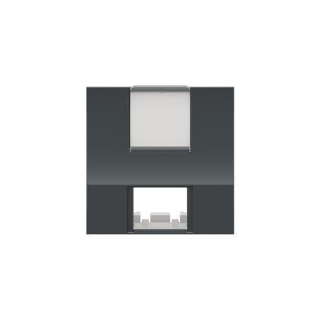 Unica prise pour 1 RJ45 Keystone/Systimax 2 mod incliné Anthra méca seul SCHNEIDER NU946454