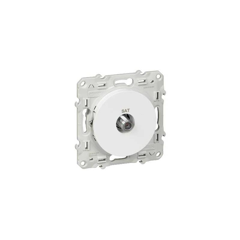 Odace prise SAT Blanc à vis SCHNEIDER S520446