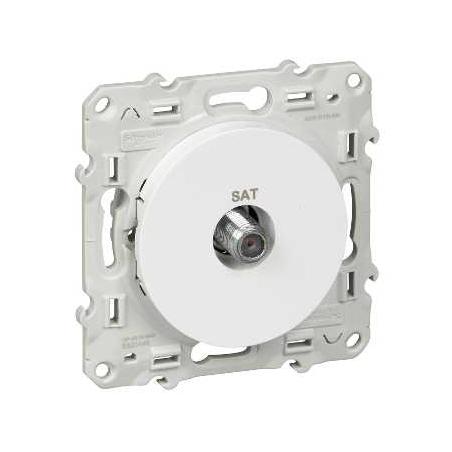 Odace prise SAT Blanc à vis SCHNEIDER S520446