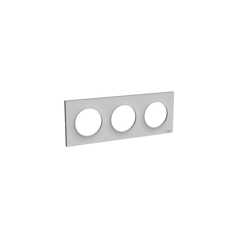 ODACE STYL PLAQUE SABLE 3 POSTES HORIZONTAUX OU VERTICAUX ENTRAXE 71MM SCHNEIDER S520706B1