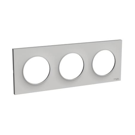 ODACE STYL PLAQUE SABLE 3 POSTES HORIZONTAUX OU VERTICAUX ENTRAXE 71MM SCHNEIDER S520706B1