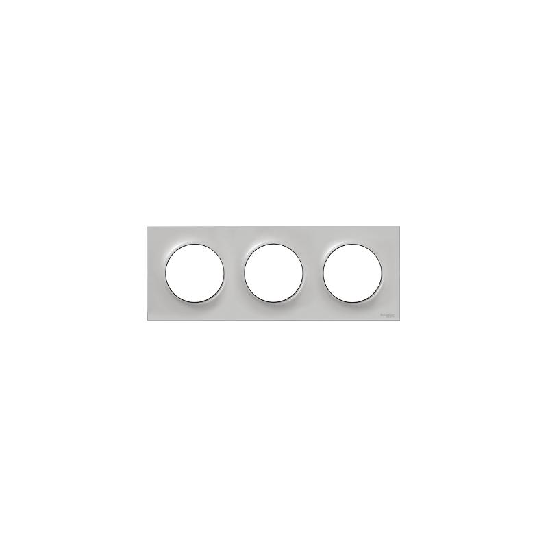 ODACE STYL PLAQUE SABLE 3 POSTES HORIZONTAUX OU VERTICAUX ENTRAXE 71MM SCHNEIDER S520706B1