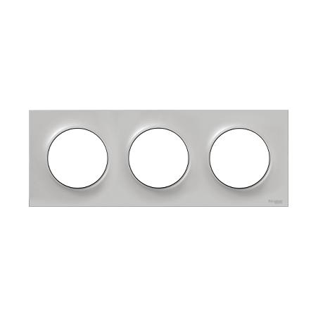 ODACE STYL PLAQUE SABLE 3 POSTES HORIZONTAUX OU VERTICAUX ENTRAXE 71MM SCHNEIDER S520706B1
