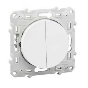 Odace double va-et-vient Blanc connexion rapide à griffes SCHNEIDER S525214 2