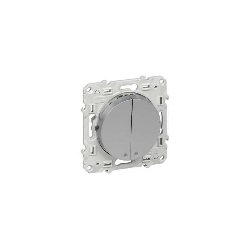 Odace poussoir lumineux 10 A à vis LED bleu 0 15 mA localisation SCHNEIDER