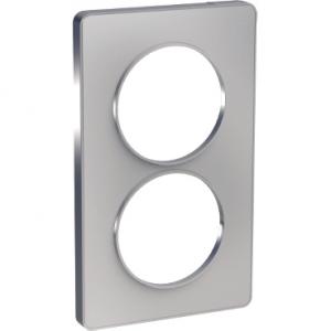 Odace Touch plaque Alu verticaux entraxe 57mm SCHNEIDER 2