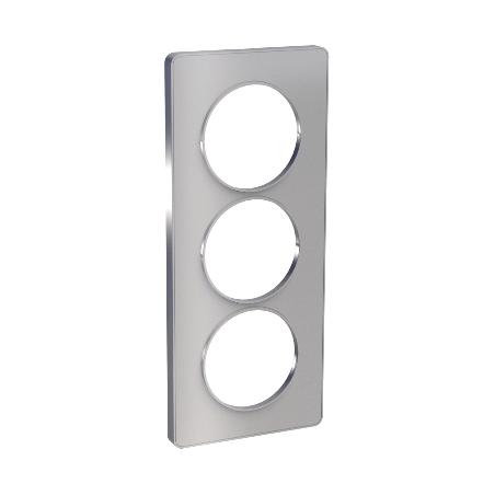 Odace Touch plaque Alu verticaux entraxe 57mm SCHNEIDER