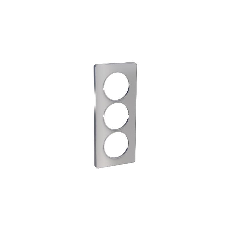 Odace Touch plaque Alu verticaux entraxe 57mm SCHNEIDER