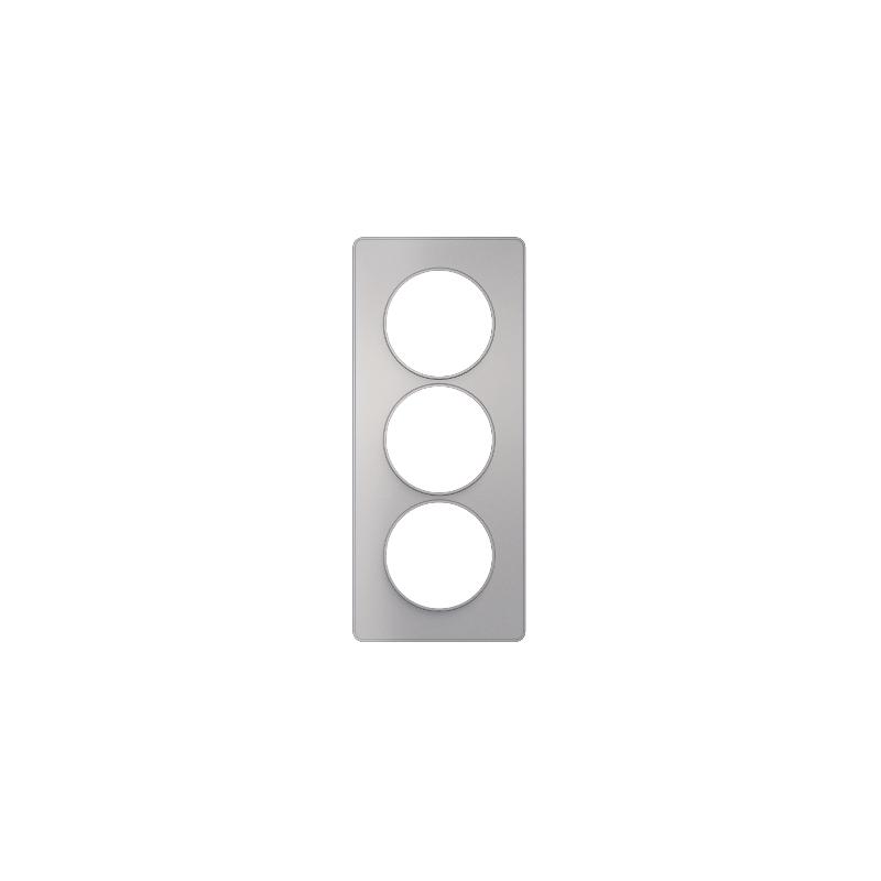 Odace Touch plaque Alu verticaux entraxe 57mm SCHNEIDER