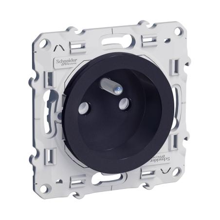 Odace prise de courant 2P+T Anthracite à vis connexion rapide SCHNEIDER S540059