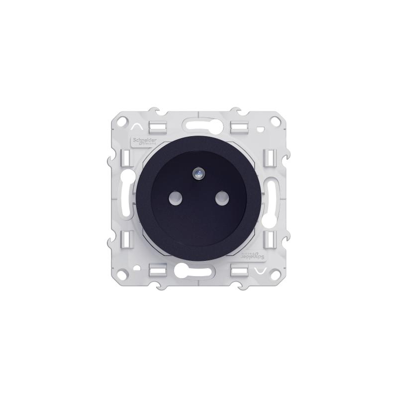 Odace prise de courant 2P+T Anthracite à vis connexion rapide SCHNEIDER S540059