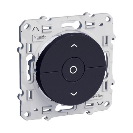 ODACE INTERRUPTEUR ANTHRACITE 3 BOUTONS MONTÉE/DESCENTE/STOP POUR VOLETS-ROULANTS SCHNEIDER S540208