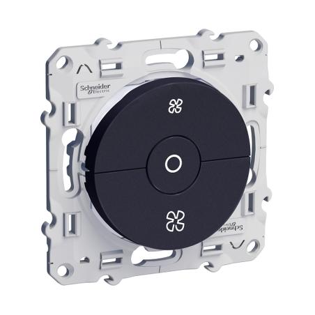 ODACE INTERRUPTEUR VMC ANTHRACITE AVEC POSITION ARRÊT À VIS SCHNEIDER S540243
