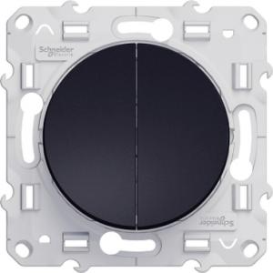 ODACE VA-ET-VIENT AVEC POUSSOIR ANTHRACITE 10A SCHNEIDER S540285 2