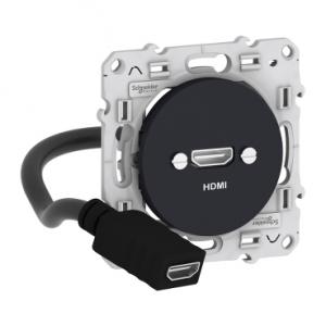 ODACE PRISE HDMI TYPE A ANTHRACITE SCHNEIDER S540462 2