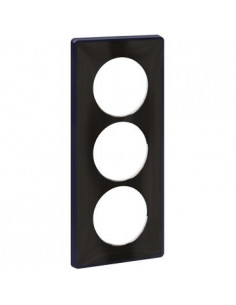 ODACE YOU NOIR PLAQUE DE FINITION SUPPORT ANTHRACITE 3 POSTES ENTRAXE 57MM SCHNEIDER S540916Z 2