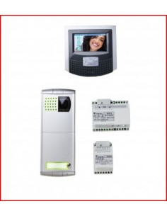 Kit interphone vidéo à mémoire images MYLOGIC, LCD tactile couleur, plaque de rue PROFILO 1 appel