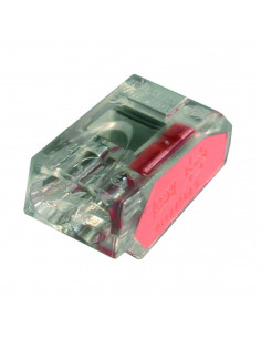 100 Bornes de connexion STAND 2 entrées pour fils rigides 0,5 à 2,5mm2 24A-450V rouge CAPRI CAP309284
