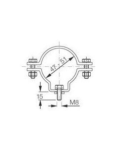 R22 Colliers de fixation (2p) CEAG Crouse-Hinds 50022