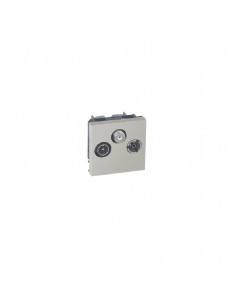 Prise TV-R-SAT Mosaic FM et DAB+ 2 modules alu LEGRAND 079296 2