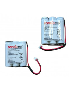 Pack accus Ni-Cd 2 x 3x1.2V 0.6Ah pour blocs bi-fonctions SATI ULTRALED JOUR II LUMINOX LUM11048
