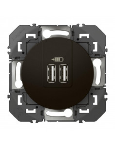 CHARGEUR 2 USB A+A 2.4A 12 W NOIR COMPOSABLE DOOXIE LEGRAND 095287