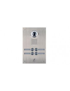 Platine vidéo encastrée anti-vandal 4 BP IP/SIP inox accessibilité picto synthèse vocale boucle mag AIPHONE IXDVF4L 200942