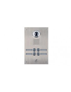 Platine vidéo encastrée anti-vandal 6 BP IP/SIP inox accessibilité picto synthèse vocale boucle mag AIPHONE IXDVF6L 200943