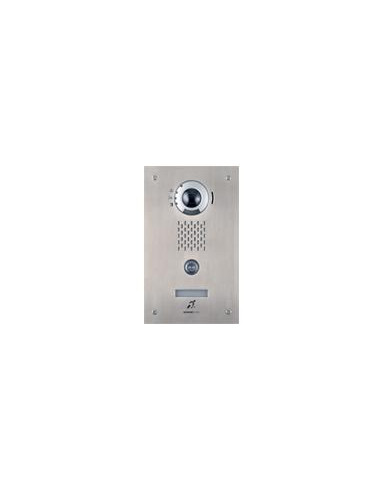 Platine vidéo encastrée anti-vandal 1 BP IP/SIP inox accessibilité picto synthèse vocale boucle mag AIPHONE IXDVFL 200938